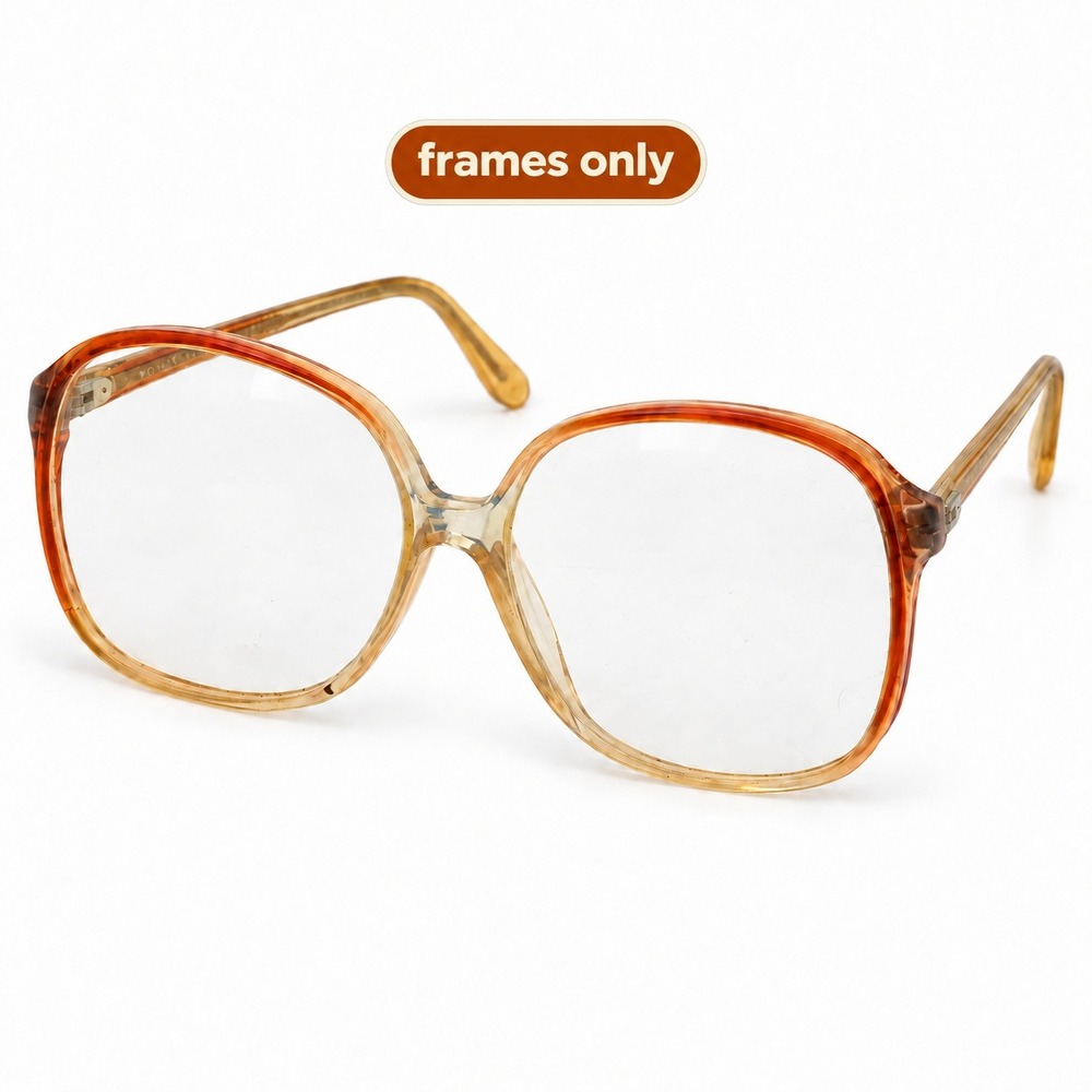 Vintage World of Frames Wonder VO Amber Gradient Eyeglasses 52-18 Retro Round